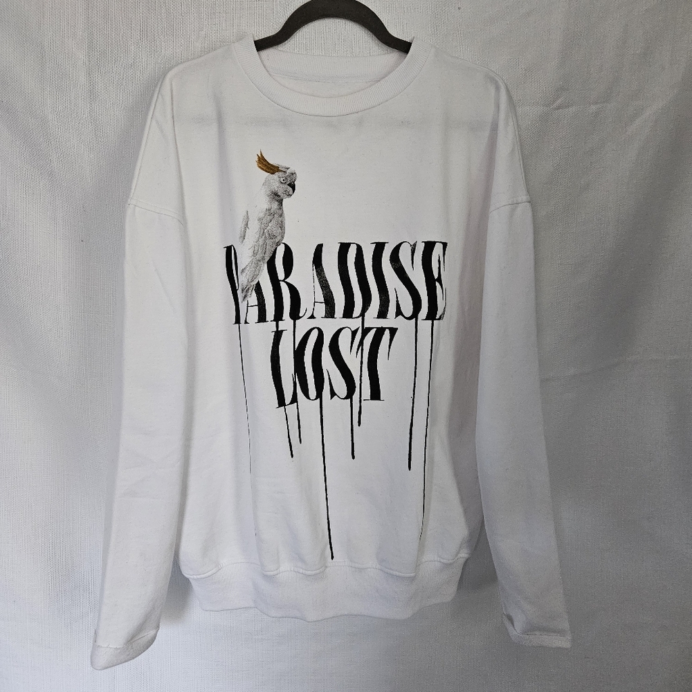 White‎ Crewneck Sweater Chill Oversized Size Small